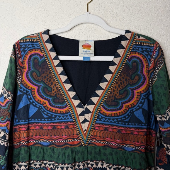 FARM Rio V-Neck Printed Tunic Mini Dress - Picture 5 of 14